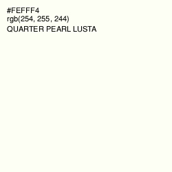 #FEFFF4 - Quarter Pearl Lusta Color Image